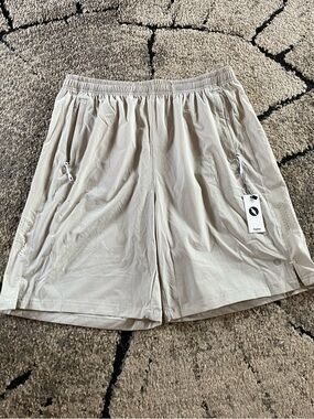 Men's Lightweight Beige Athletic Shorts